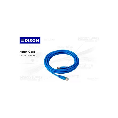 CABLE RED PATCH CORD DIXON 3mt cat-5e Azul