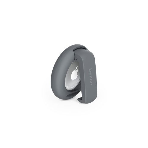 Belkin - Carcasa protectora para etiqueta Bluetooth antipérdida - con clip - gris oscuro - para Apple AirTag
