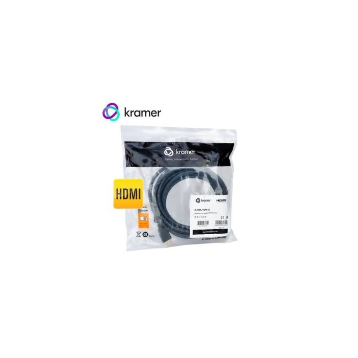CABLE HDMI KRAMER C-HM/HM-15 DE ALTA VELOCIDAD (MALE-MALE) 15FT 4.6M (97-0101015)