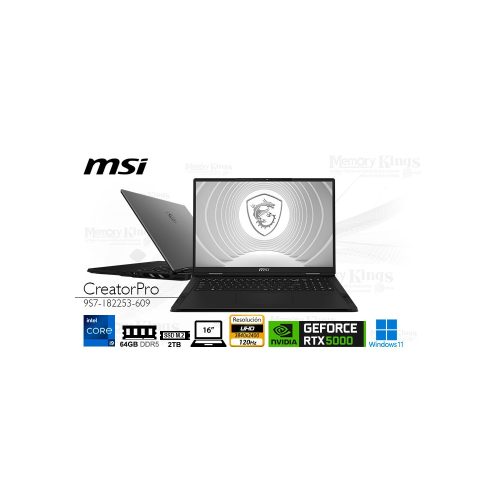 LAPTOP Core i9-14900HX MSI CreatorPro X18 HX 64|2TB|16" QUADRO RTX 5000 Ada, W11PRO