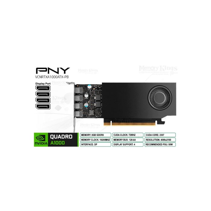 NVIDIA QUADRO A1000 8GB 128bit PNY