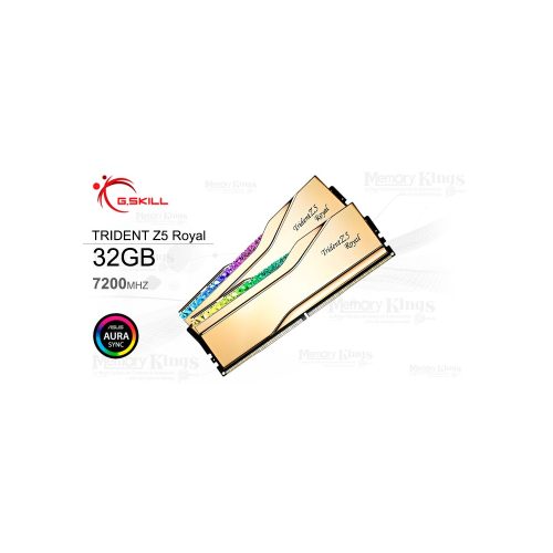 MEMORIA DDR5 32GB 7200 CL34 G.SKILL TRIDENT Z5 ROYAL (2x16GB) GOLD
