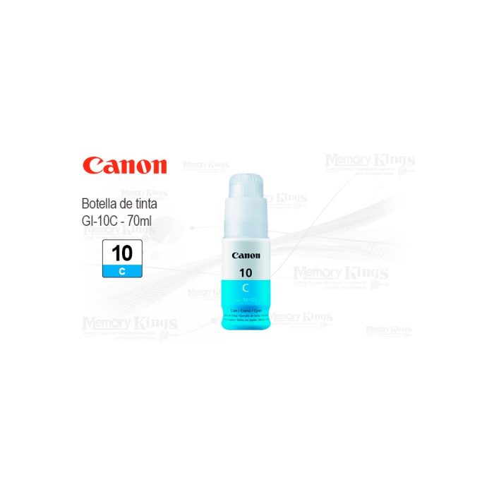 Botella de TINTA CANON GI-10 Cyan 70ml.