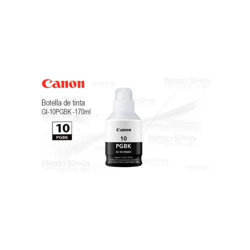 Botella de TINTA CANON GI-10 Black 170ml.