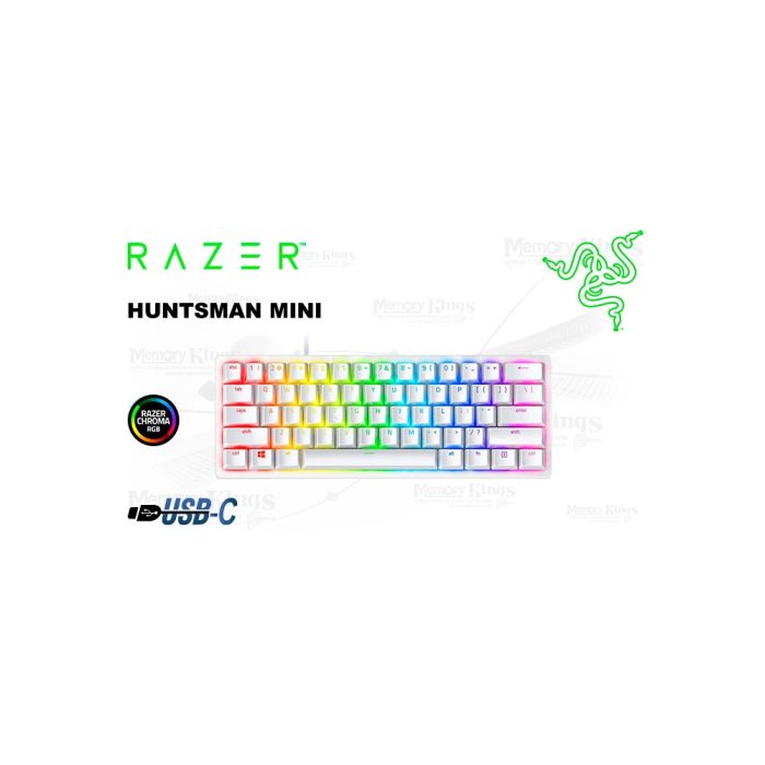 TECLADO Gaming RAZER HUNTSMAN MINI OPTO MERCURY RGB WHITE