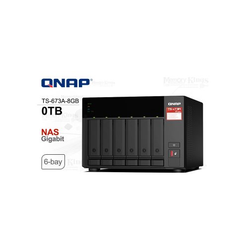 ALMACENAMIENTO NAS 0TB QNAP TS-673A-8GB 6-Bahias