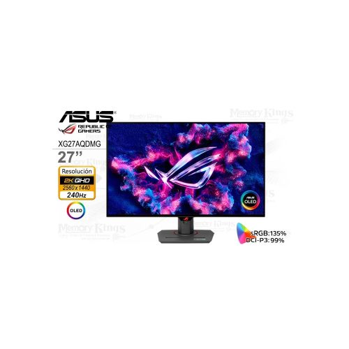 MONITOR 27 ASUS ROG STRIX OLED XG27AQDMG 2K QHD 240HZ 0.03ms RGB, PIVOTE