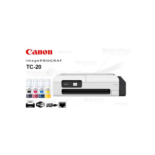 IMPRESORA PLOTTER CANON imagePROGRAF TC-20 24" LAN, USB, WiFi, Sistema de tinta continuo