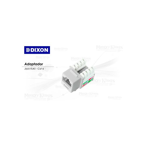 ADAPTADOR JACK RJ45 CAT 6 DIXON Blanco