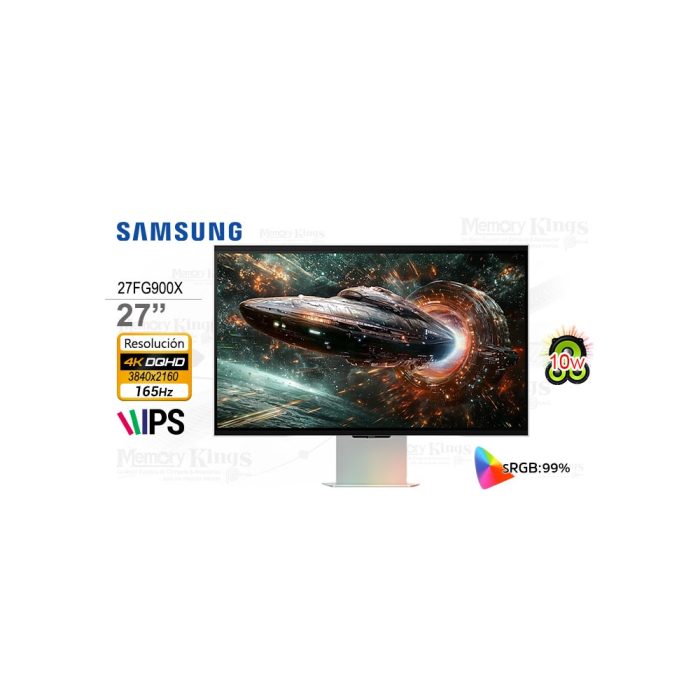 MONITOR 27 SAMSUNG Gaming Odyssey 3D FG900 4K UHD 165HZ 1MS, PIVOTE con parlante integrado