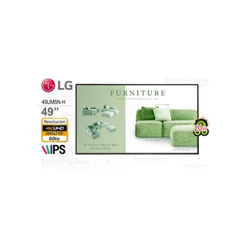 PANTALLA Digital Signage 49 LG 49UM5N-H 4K UHD