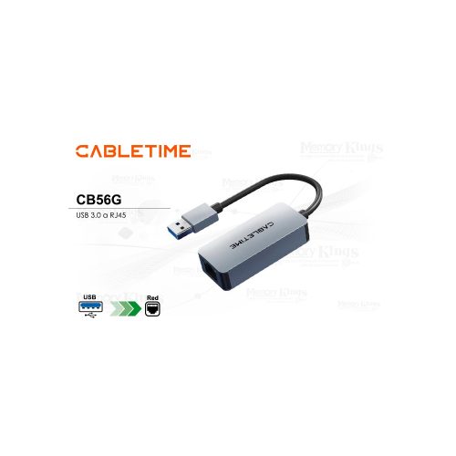 ADAPTADOR DE USB 3.0 a RJ45 CABLETIME CB56G USB-A