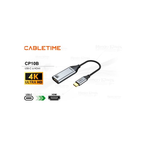 ADAPTADOR USB-C a HDMI CABLETIME CP10B 4K 60HZ