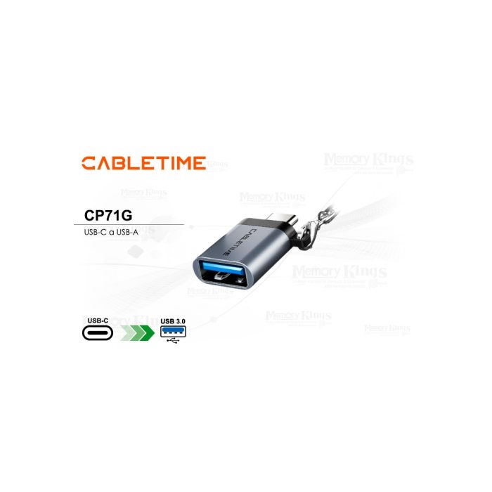 Adaptador USB-C a USB-A hembra CableTime CP71G - Conexión rápida y versátil para tus dispositivos