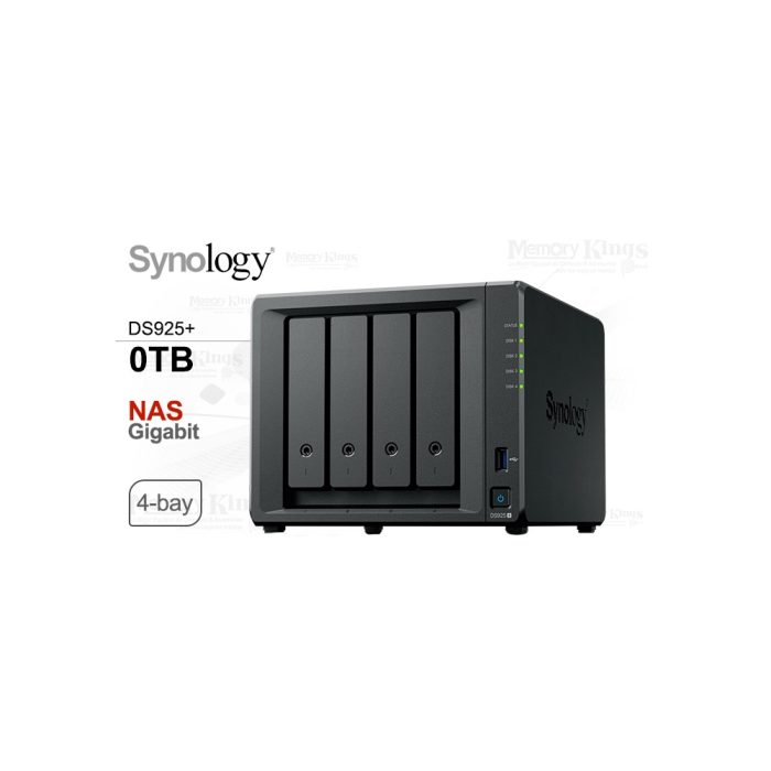 Synology DS925+ NAS 4 bahías, almacenamiento expandible, ideal para multimedia y copias de seguridad