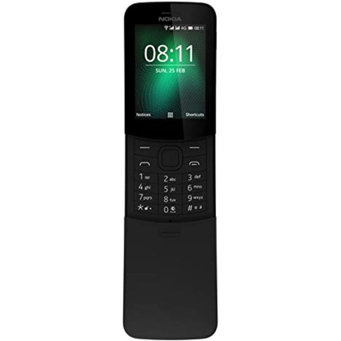Nokia 8110 desbloqueado, 512MB RAM, 4GB almacenamiento, pantalla 2.45" - Color negro elegante