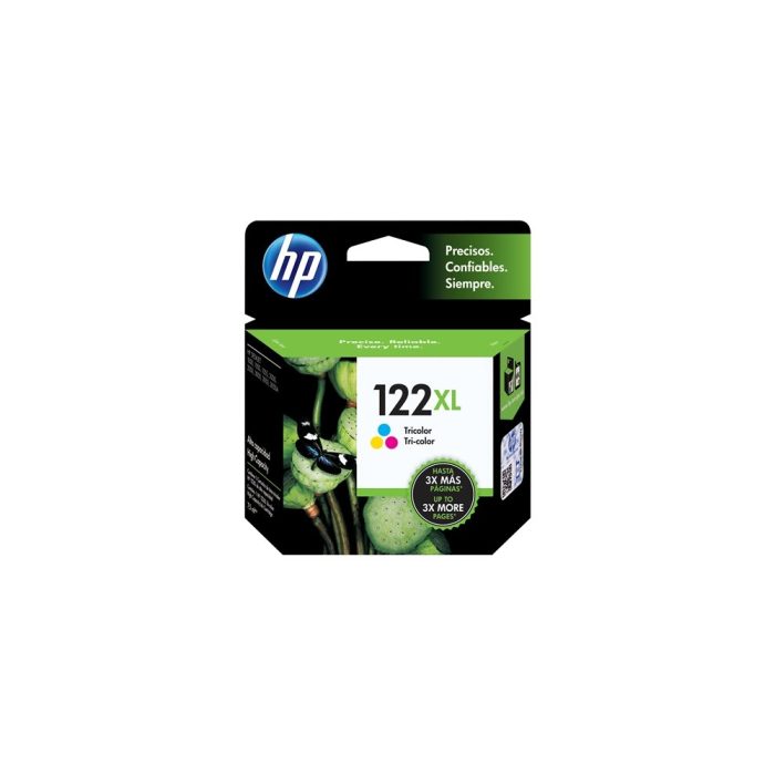 Cartucho de tinta tricolor HP 122XL para impresoras - Calidad original y alto rendimiento