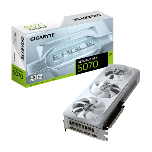 Tarjeta de video GIGABYTE GeForce RTX 5070 EAGLE OC ICE SFF 12, 12 GB GDDR7, PCIe Gen 5.0