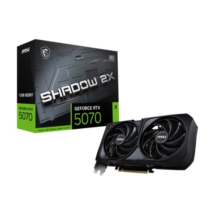 TARJETA DE VIDEO MSI RTX 5070 12G SHADOW 2X OC GDDR7 PCIE5 DP HDMI