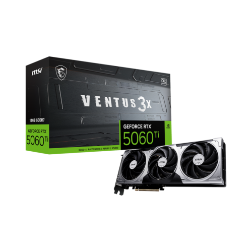 TARJETA DE VIDEO MSI RTX 5060 TI 16G VENTUS 3X OC PCIE5 GDDR7 DP HDMI