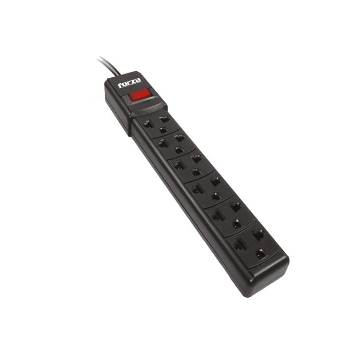 Regleta de alimentación Forza 6 tomas AC 110/220 V color verde - Conexión segura y práctica
