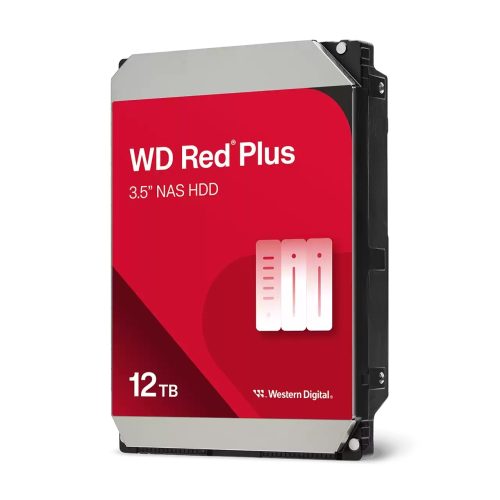 Disco duro Western Digital Red Plus NAS de 12TB, SATA 7200rpm, 3.5", 512MB de caché, ideal para almacenamiento eficiente