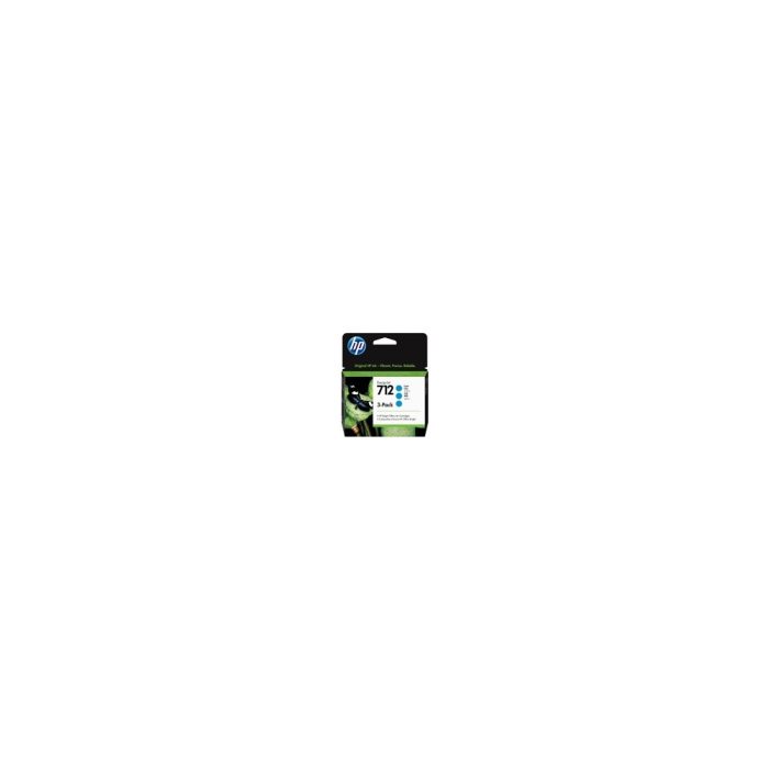 HP 712 - Paquete de 3 - 29 ml - cián - original - DesignJet - cartucho de tinta