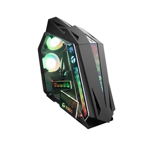 Case Gamer Teros Te-1314G, Mid Tower, Usb 3.0 / Usb 2.0, Audio, Ventilador Argb, Negro