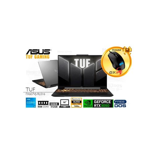 LAPTOP Core 5 210H ASUS TUF Gaming F16 FX607VJ-RL016 8|512|16" GEFORCE RTX 3050 4GB
