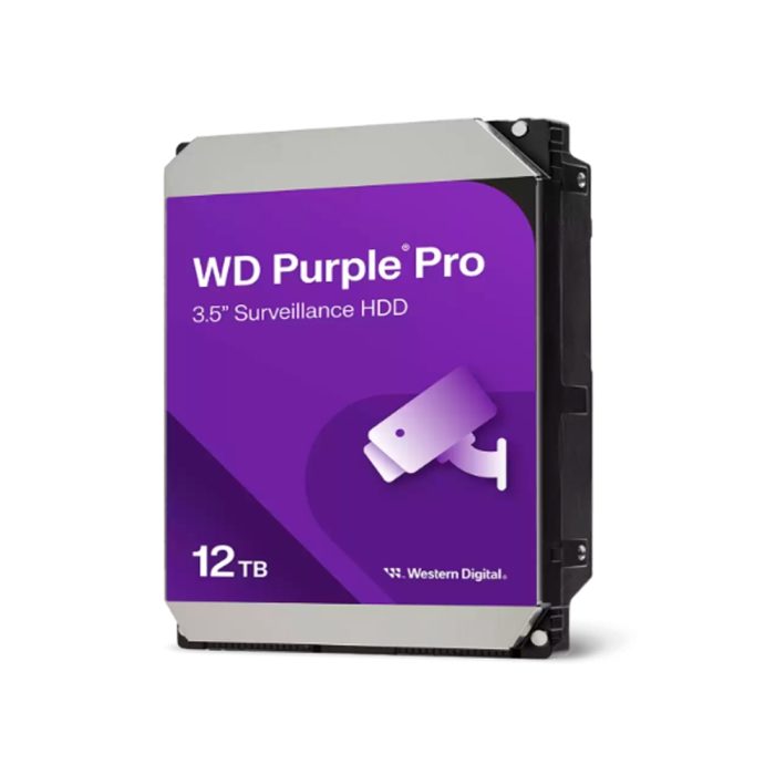 Western Digital WD Purple - Hard drive - Internal hard drive - 12 TB - 3.5" - 7200 rpm