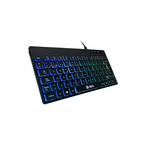 Teclado inalambrico TEROS TE-4066G, multimedia, con iluminación RGB backlit