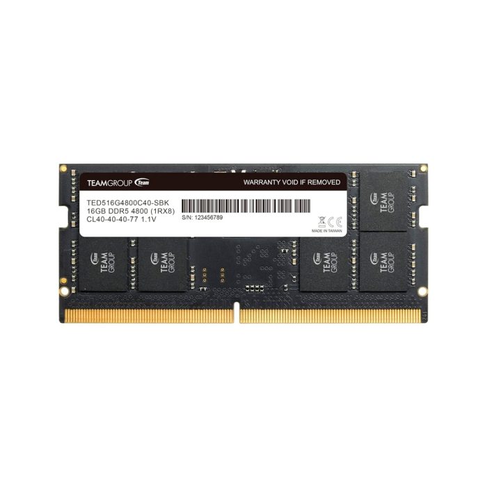 Memoria TEAMGROUP SO-DIMM ELITE DDR5, 16GB DDR5-4800MHz, CL40, 1.1V