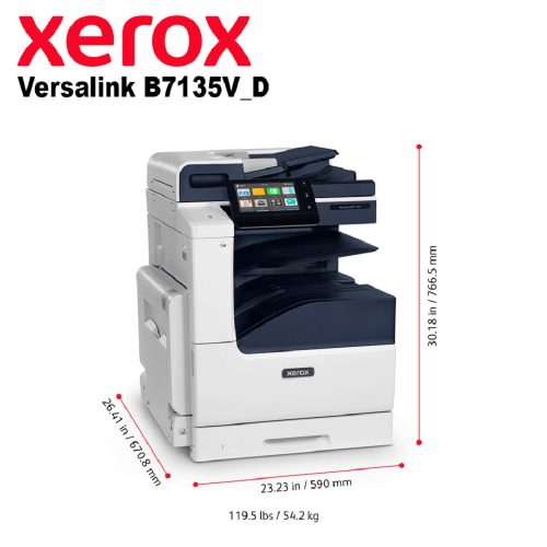 Impresora multifuncional Xerox Versalink B7135VD A3, 35 ppm, 220V, ideal para oficina