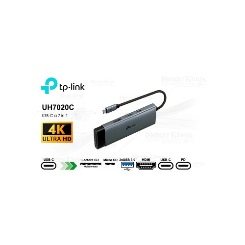 TP-Link UH7020C Hub USB Type-C de 7 puertos, compacto y versátil para una conexión eficiente