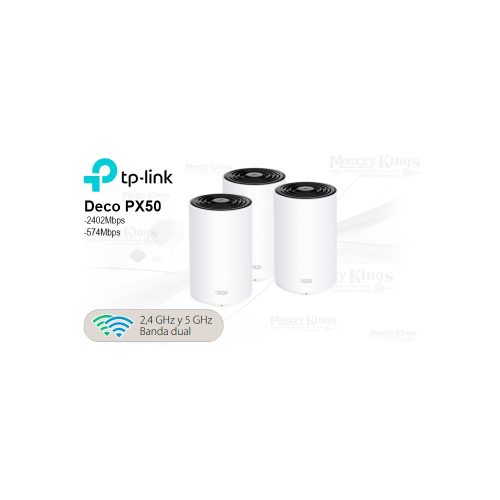 Router TP-Link Deco PX50 Mesh AX3000, Wifi 6, Ideal para Hogar, Conexión Estable y Rápida