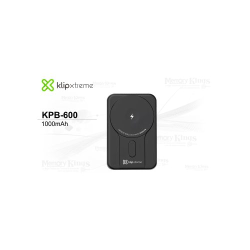 Power Bank Klip Xtreme KPB-600 de 10000 mAh, color negro, carga rápida y portátil para tus dispositivos