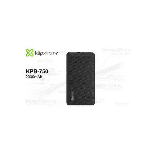 Power Bank Klip Xtreme 20000 mAh - Potente y portátil, color negro, carga rápida y compacta