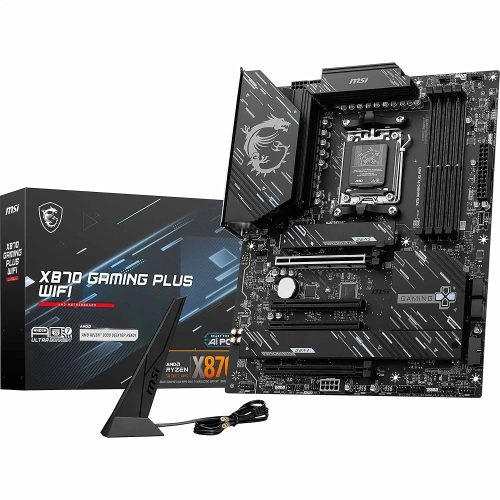 Placa base MSI AM5 X870 Gaming Plus WiFi, DDR5 256GB 8200MHz, HDMI, tamaño ATX