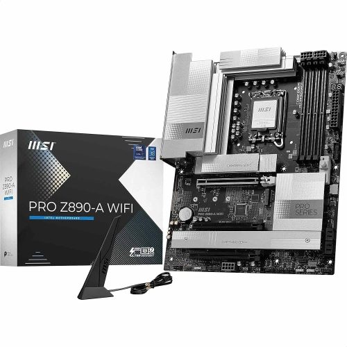 Motherboard MSI PRO Z890 con WiFi, 256GB DDR5, M.2 PCIe 5.0 y HDMI, color blanco
