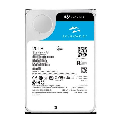 Disco duro interno Seagate Skyhawk AI 20TB 3.5" SATA para videovigilancia y almacenamiento eficaz