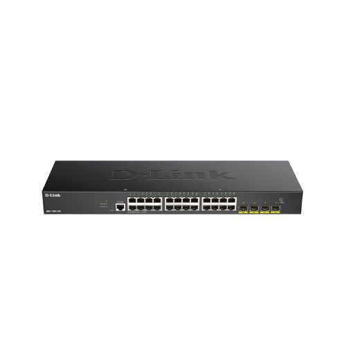Switch D-Link de 24 puertos 10/100/1000 Mbps para redes rápidas y confiables