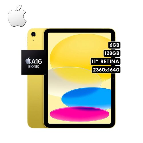 iPad Apple 11" (11ª generación) amarillo - 6GB RAM, 128GB, pantalla Liquid Retina, cámara 12MP