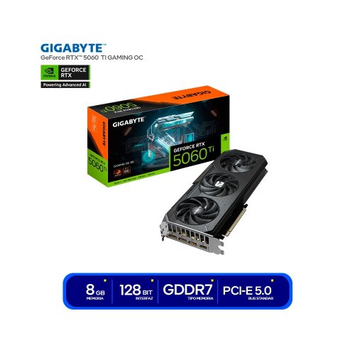 Tarjeta gráfica Gigabyte Gaming OC 8GB GDDR7 2595MHz para un rendimiento extremo en juegos