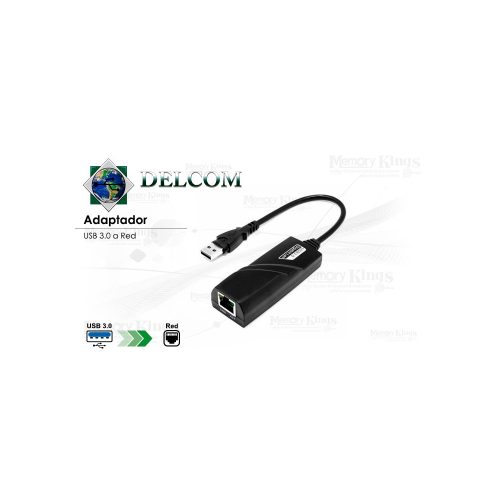 Adaptador USB 3.0 a Red Gigabit Ethernet Delcom - Conexión Rápida y Estable para tu PC