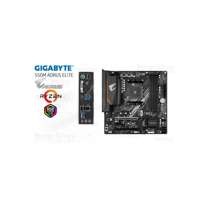 Placa base Gigabyte B550M Aorus Elite AM4 mATX para procesadores AMD - Rendimiento óptimo y conectividad avanzada