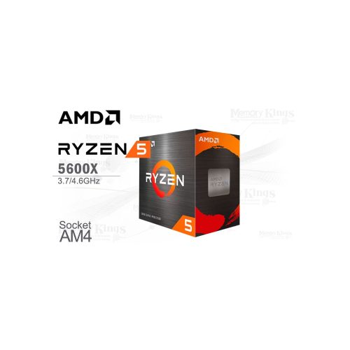 Procesador AMD Ryzen 5 5600X 3.7GHz, 6 núcleos, 32MB Caché, con ventilador incluido, ideal para gaming