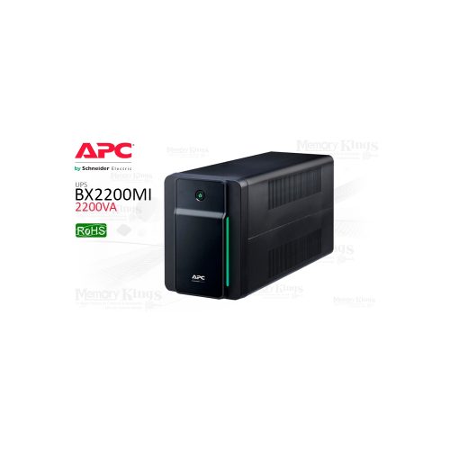 APC Back BX2200MI-MS - UPS 2200VA, 1200W de potencia, Protección confiable para equipos eléctricos