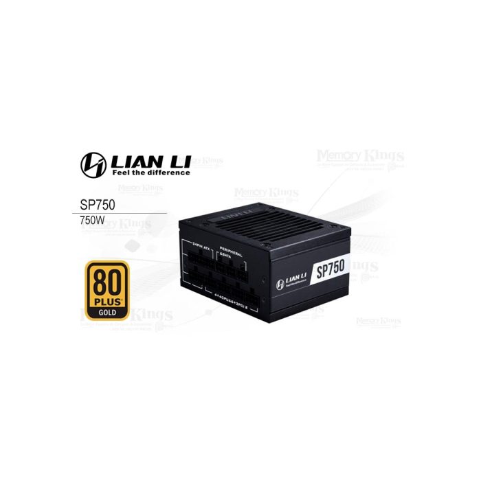 Fuente de alimentación Lian Li SP750 SFX 750W 80 Plus Gold, compacta y eficiente en color negro