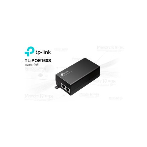 Inyector PoE TP-LINK TL-POE160S de 60W para red Gigabit, ideal para cámaras y puntos de acceso