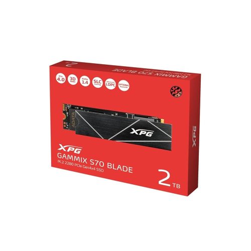 SSD M.2 PCIe 2TB XPG Gammix S70 Blade - Velocidades de hasta 7400MB/s, ideal para gamers y creadores